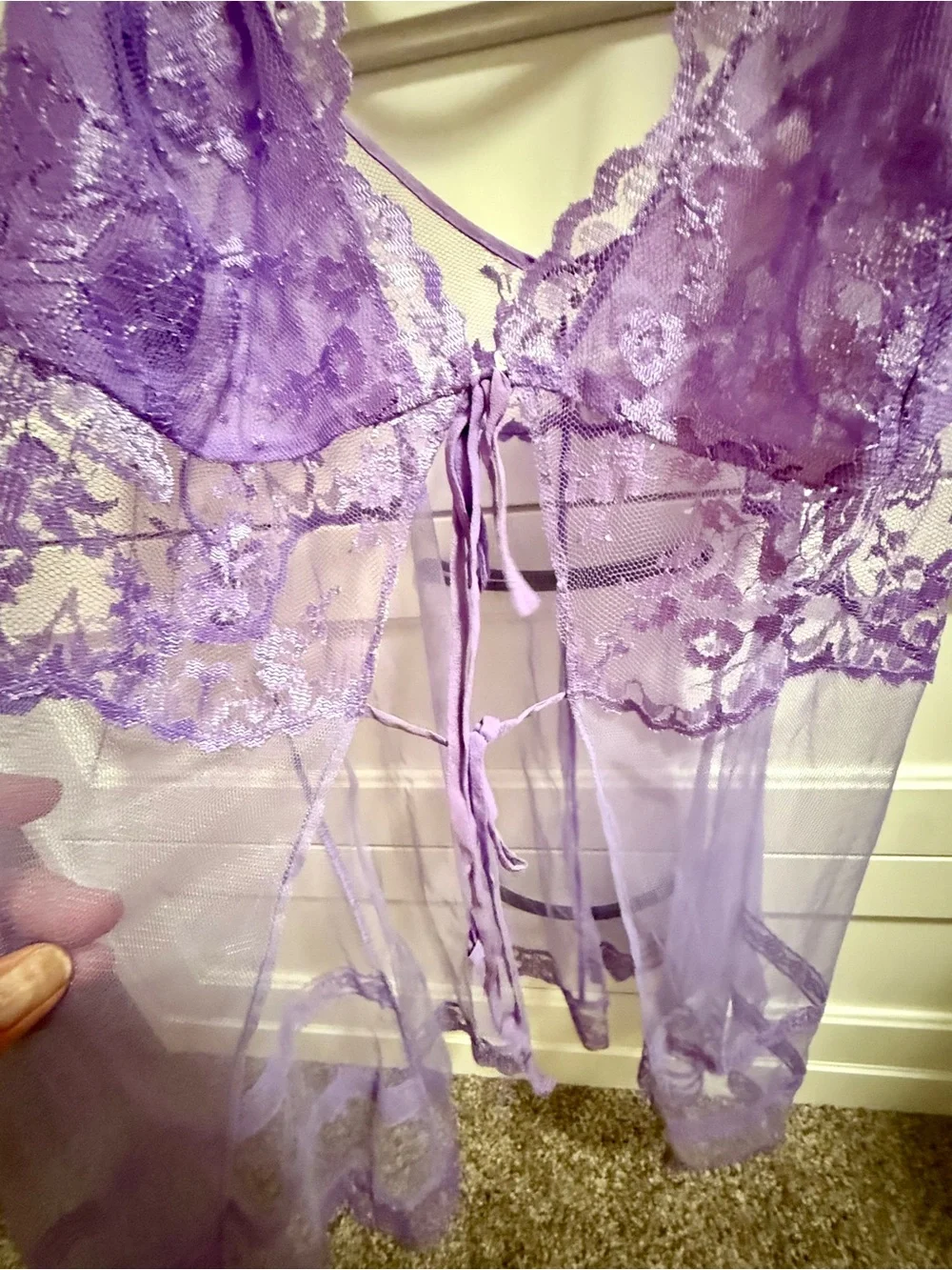 Victoria’s Secret EUC Vintage Gold Label Silk Lavender Chemise Set S
